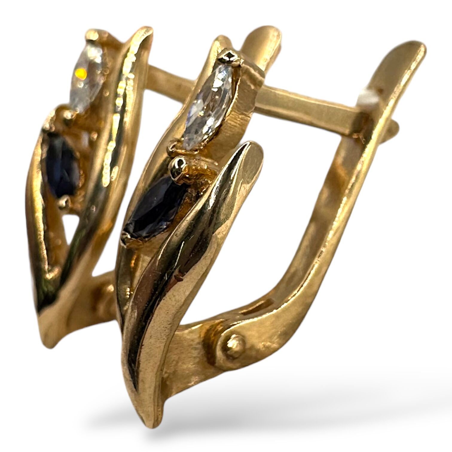 Золоті сережки з фіанітами