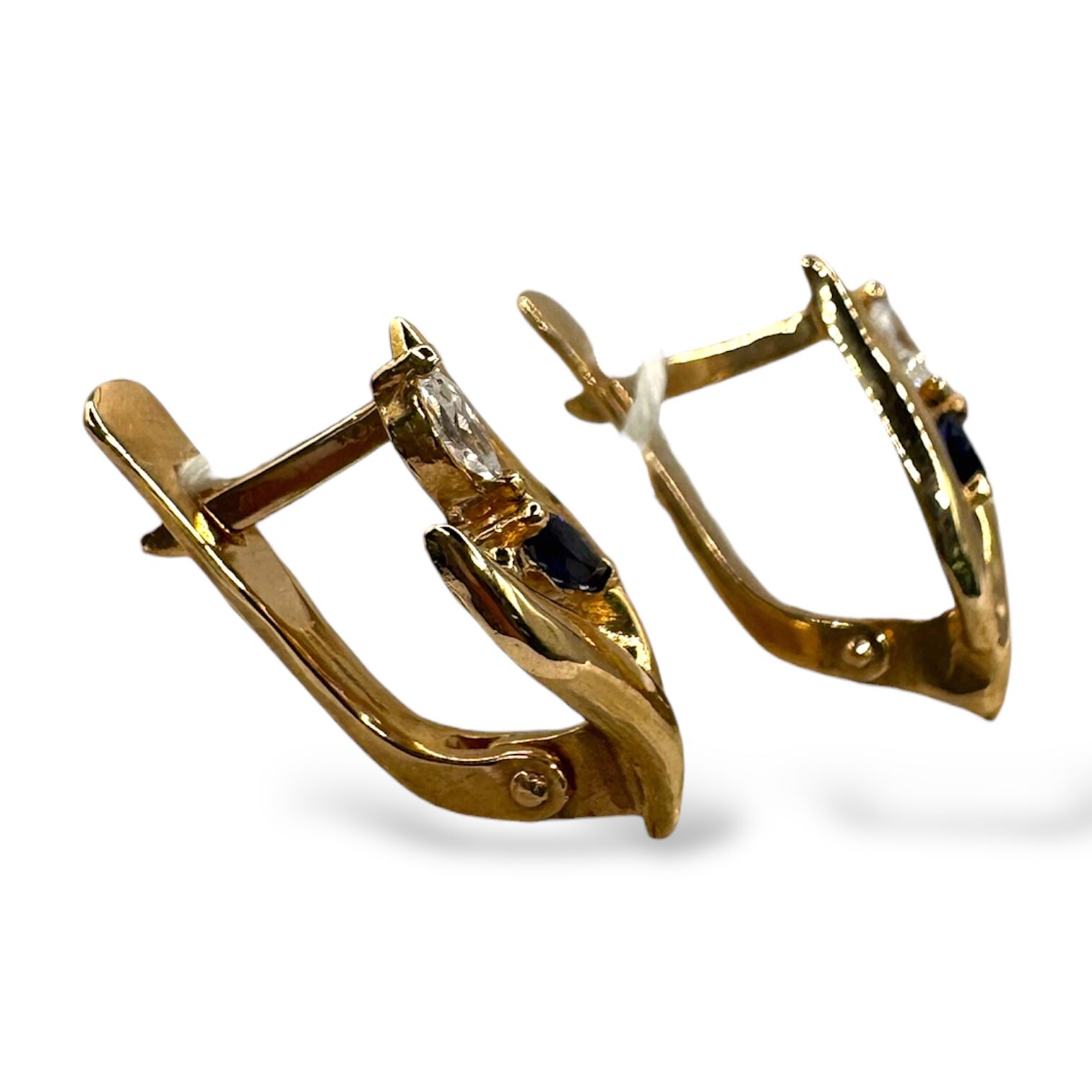 Золоті сережки з фіанітами