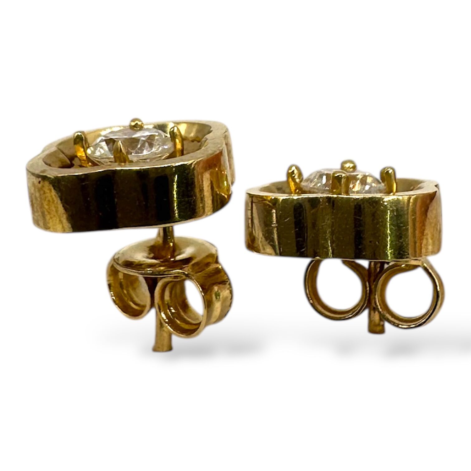 Золотые серьги с цирконами