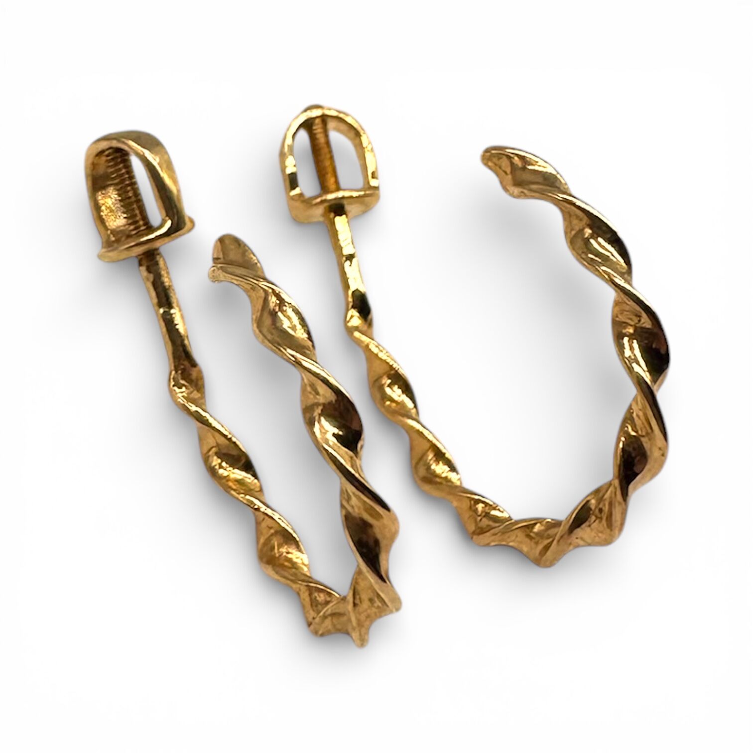 Золотые серьги без вставок