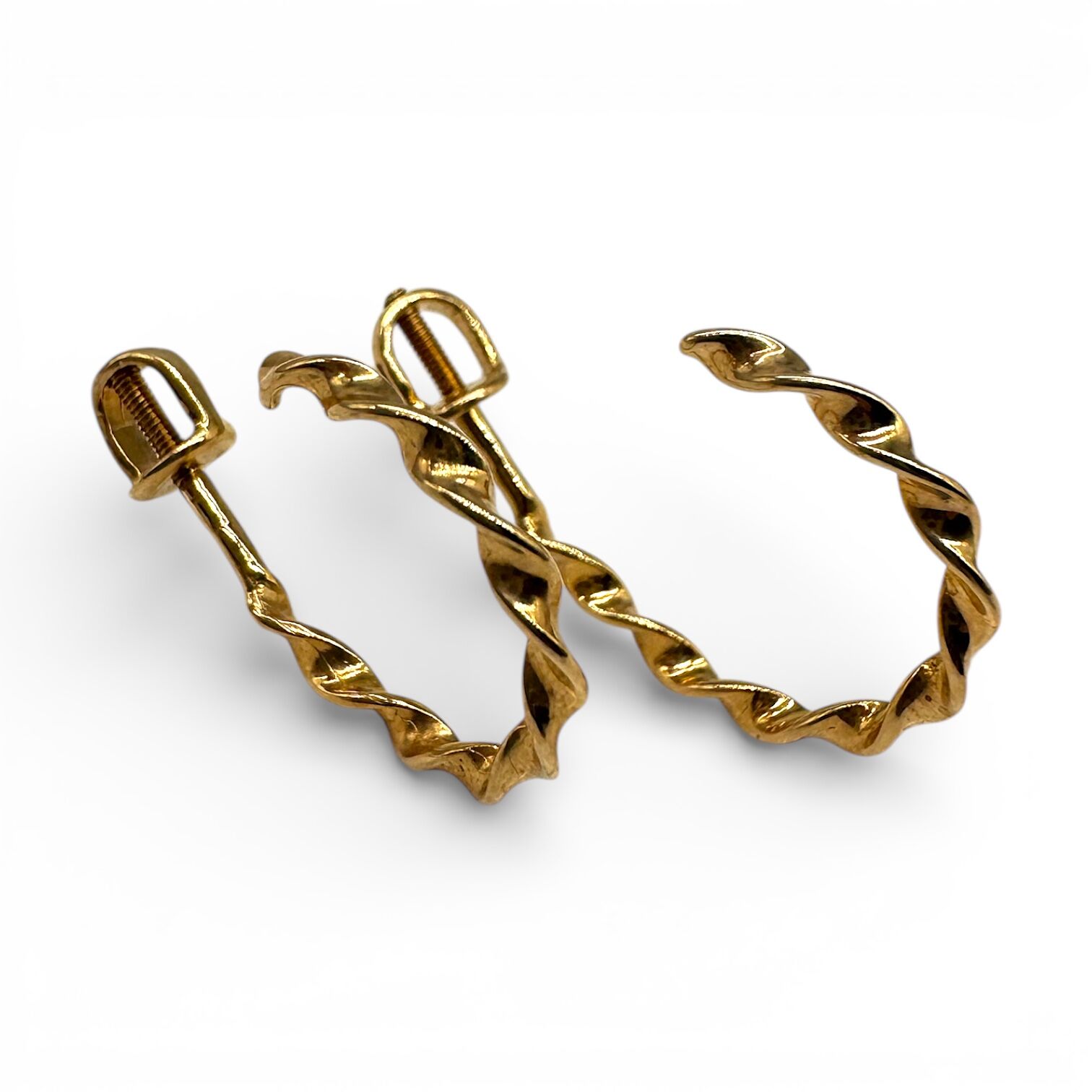 Золотые серьги без вставок