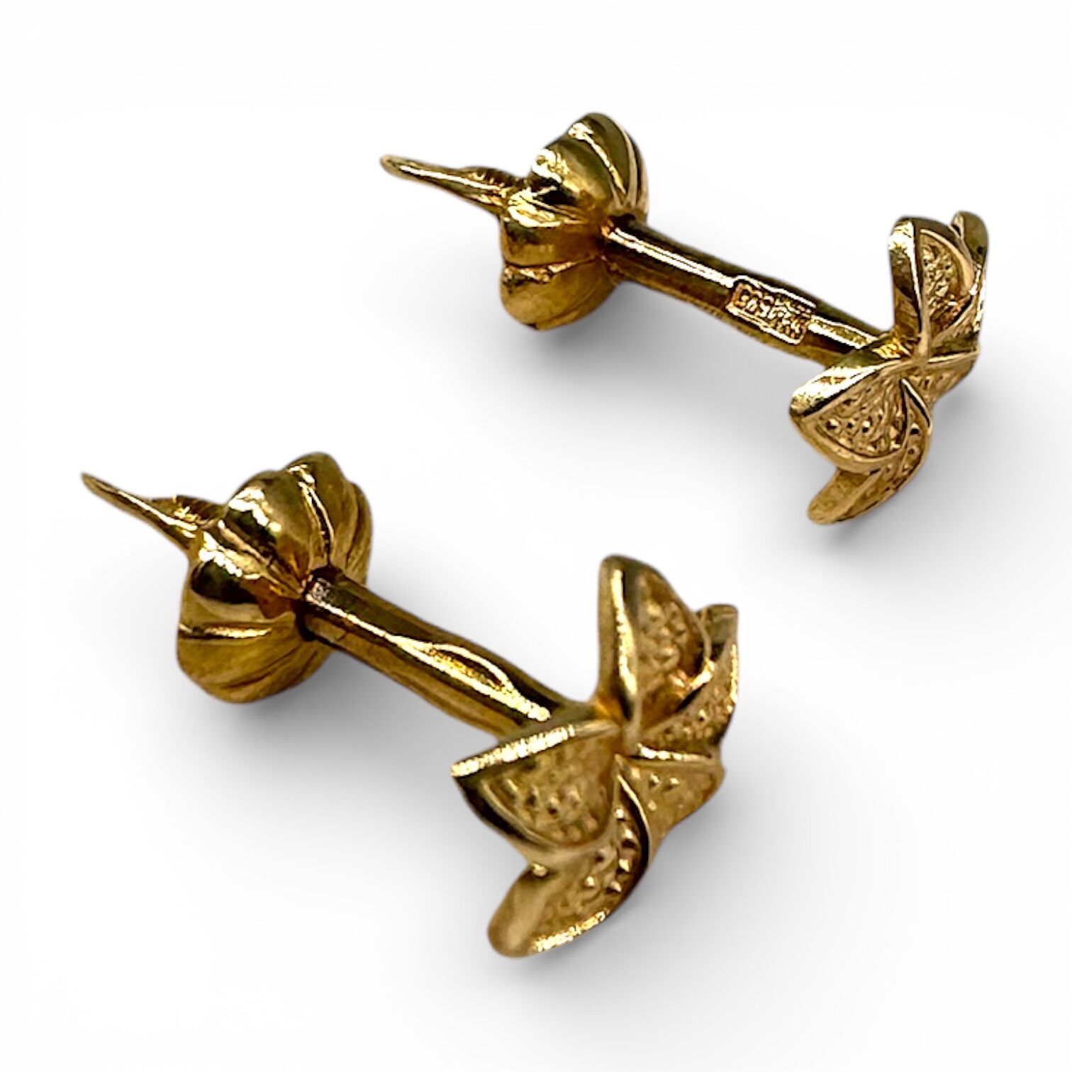 Золоті сережки без вставок