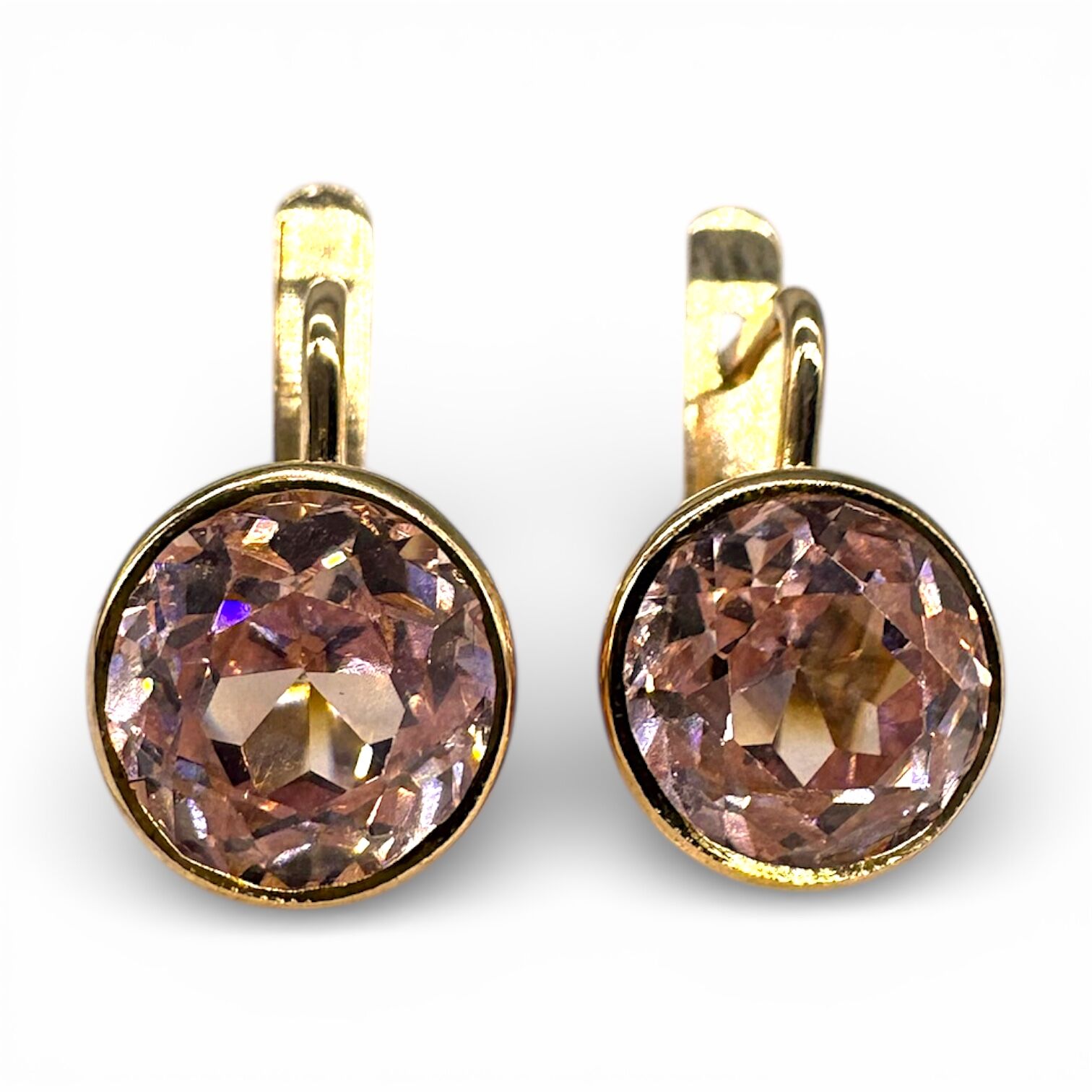 Золоті сережки з фіанітом