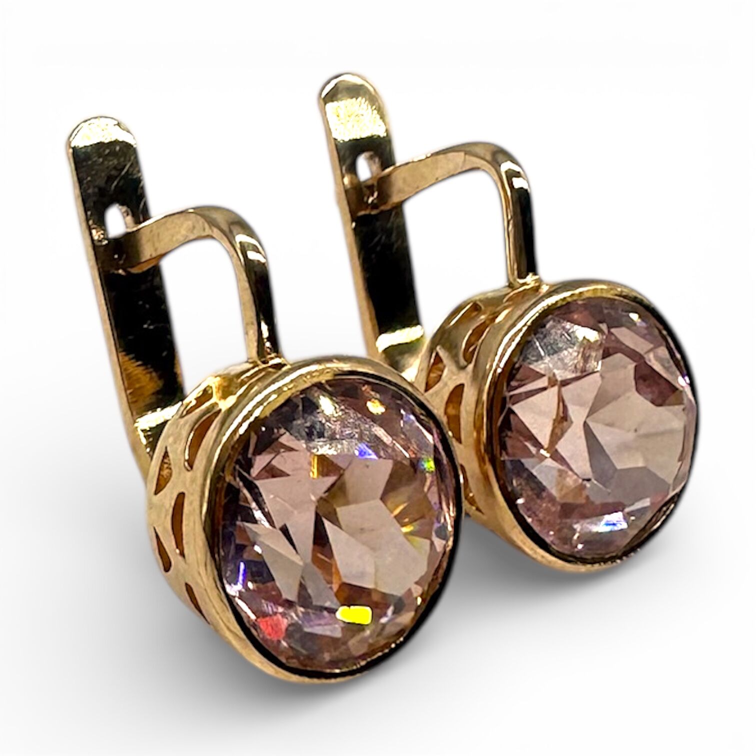 Золоті сережки з фіанітом