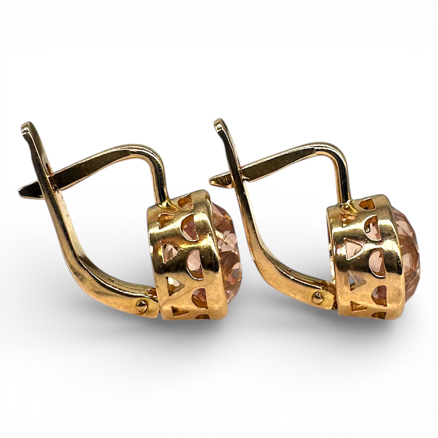 Золоті сережки з фіанітом