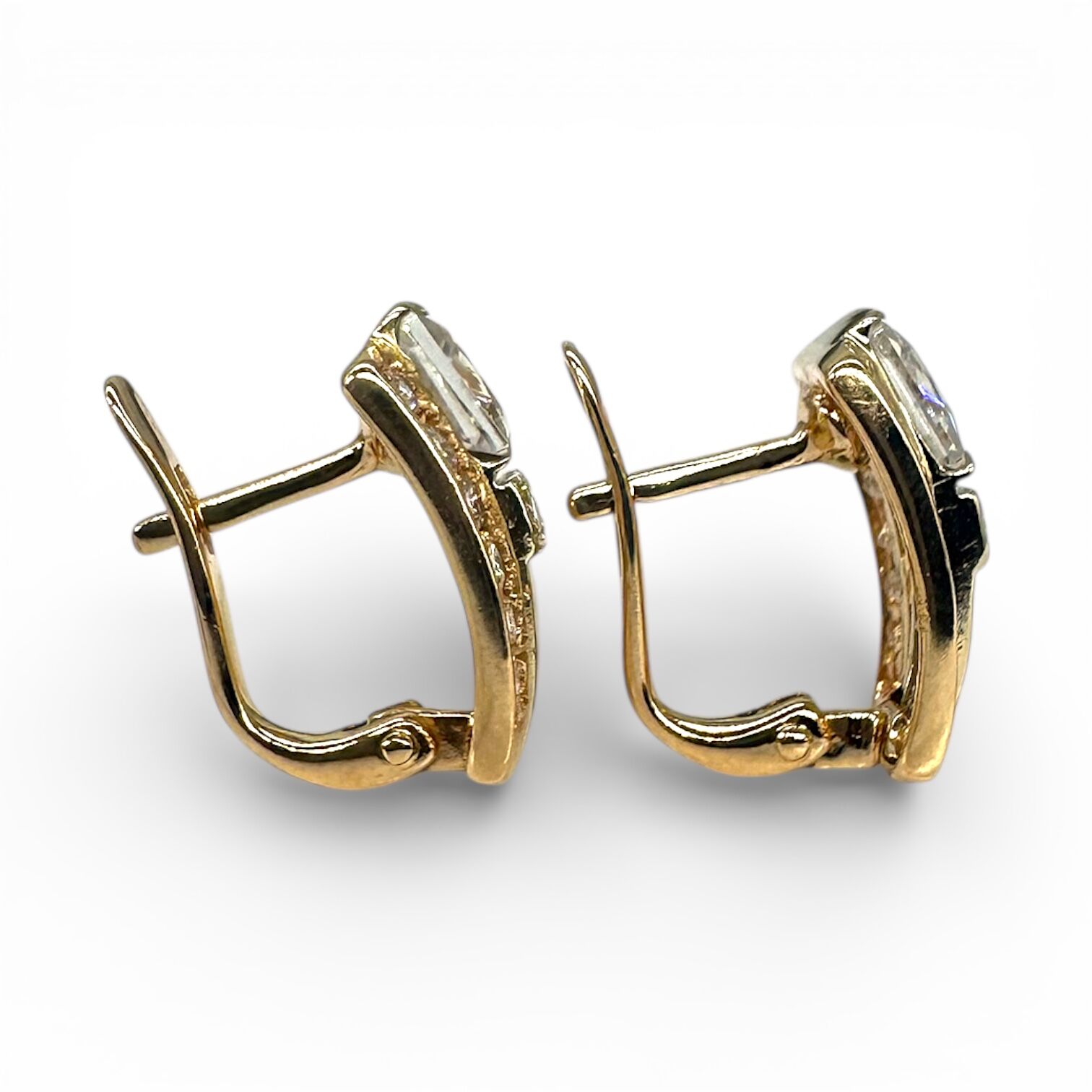 Золоті сережки з фіанітами