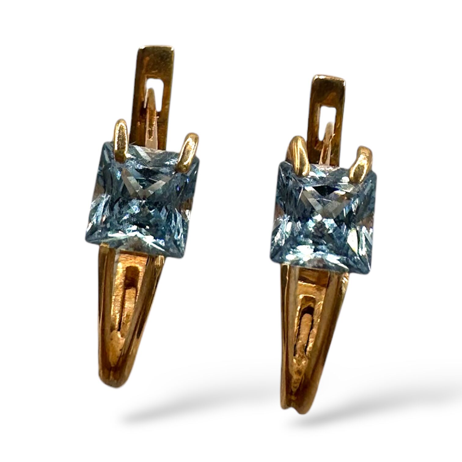 Золоті сережки з фіанітами