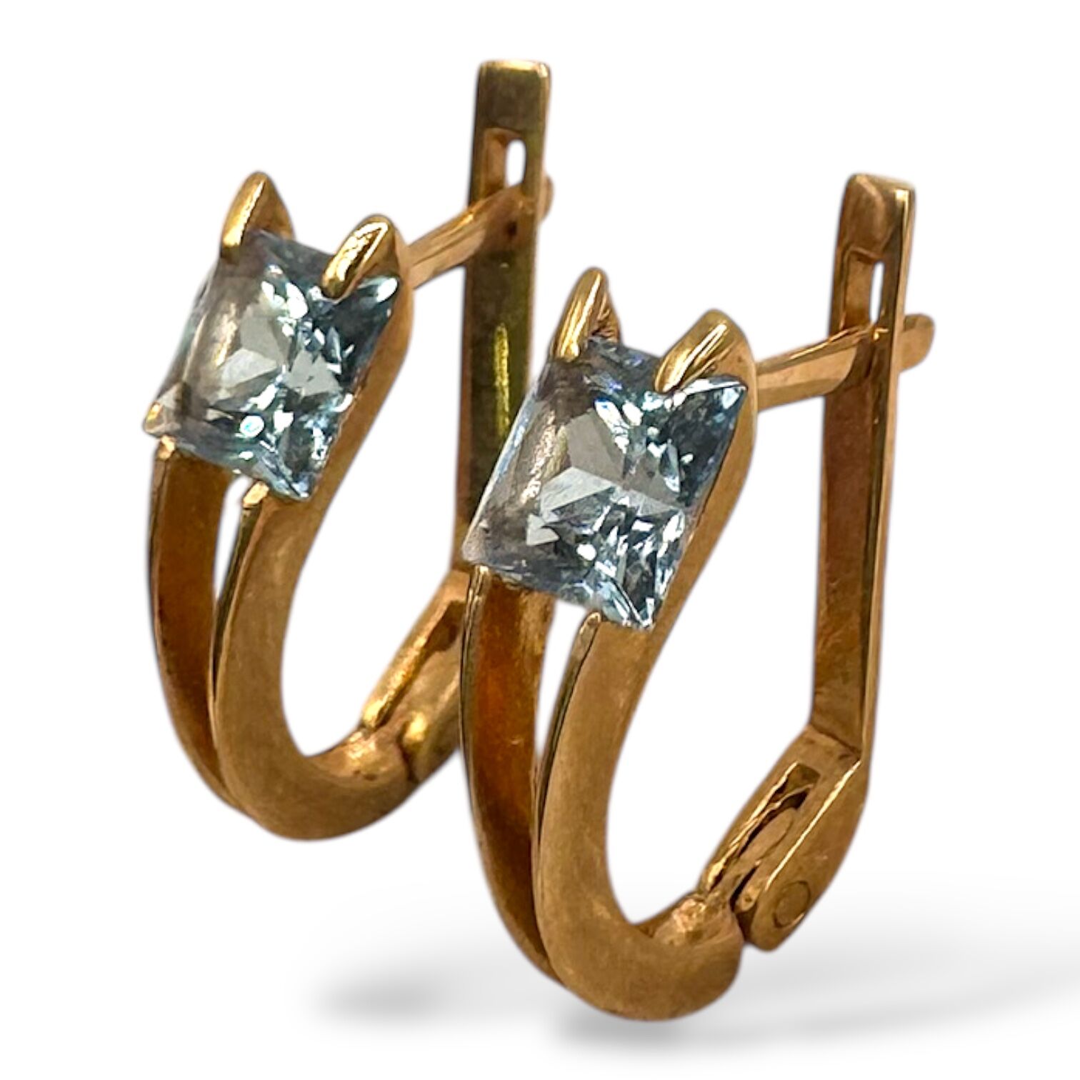 Золоті сережки з фіанітами