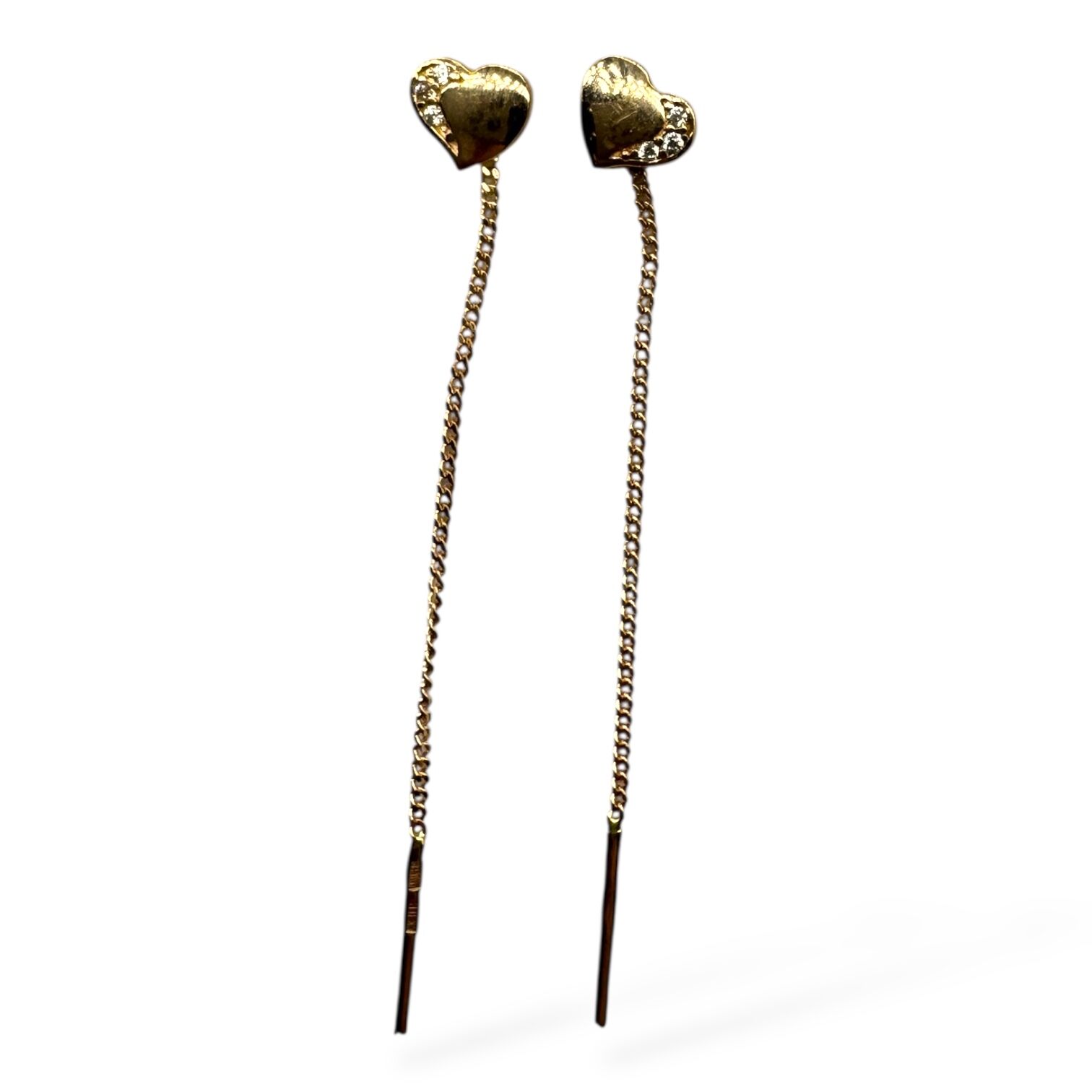 Золоті сережки з цирконами