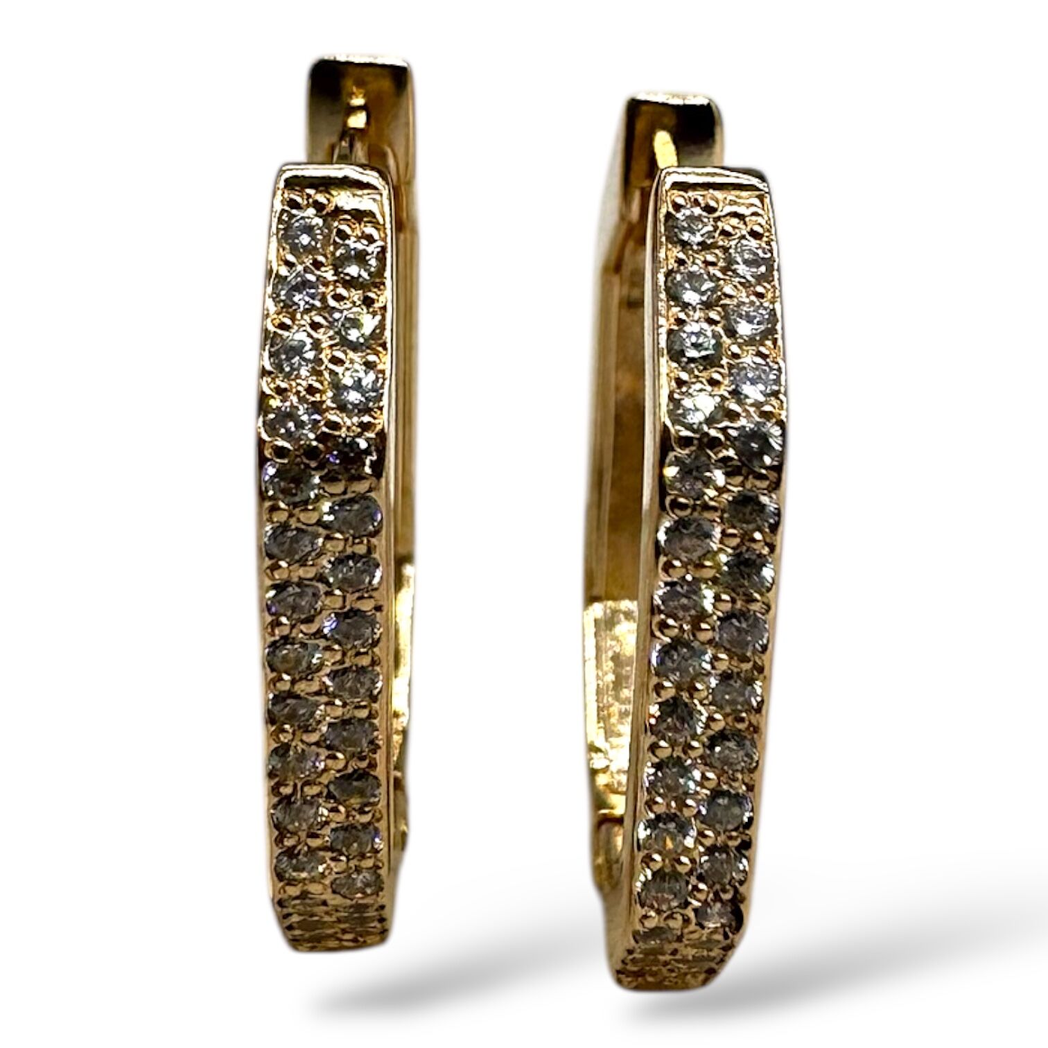 Золоті сережки з цирконами