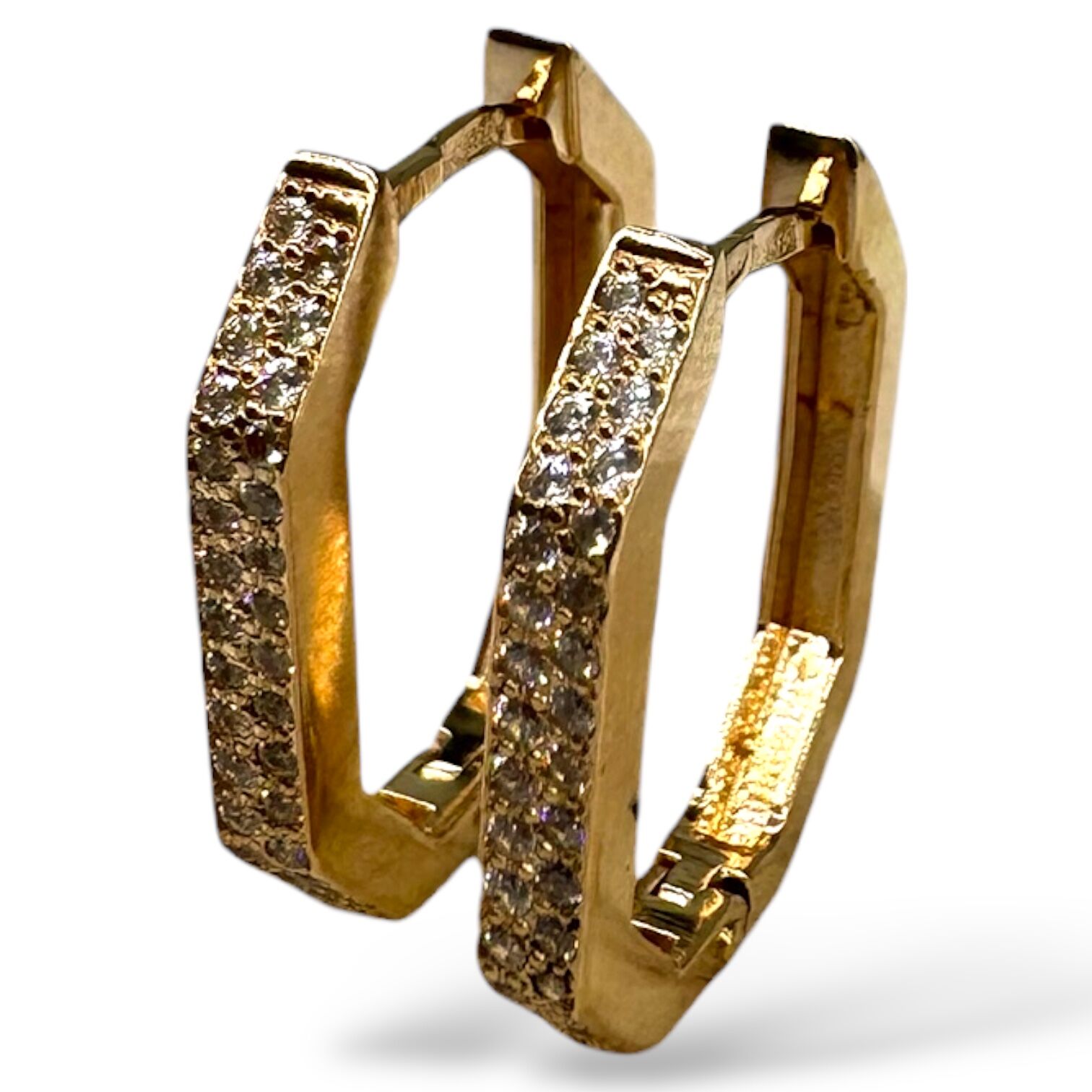 Золоті сережки з цирконами