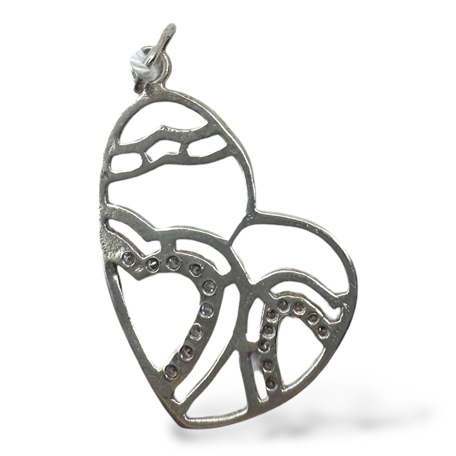 Срібна підвіска з фіанітами