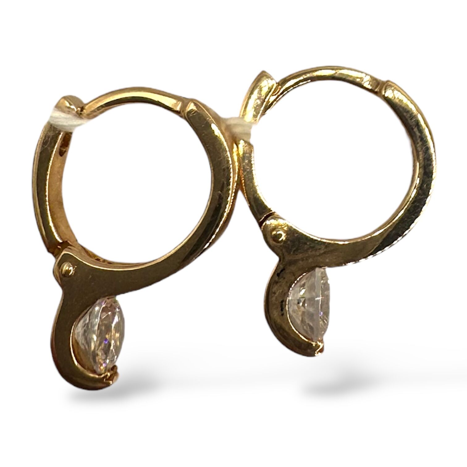 Золотые серьги с цирконами