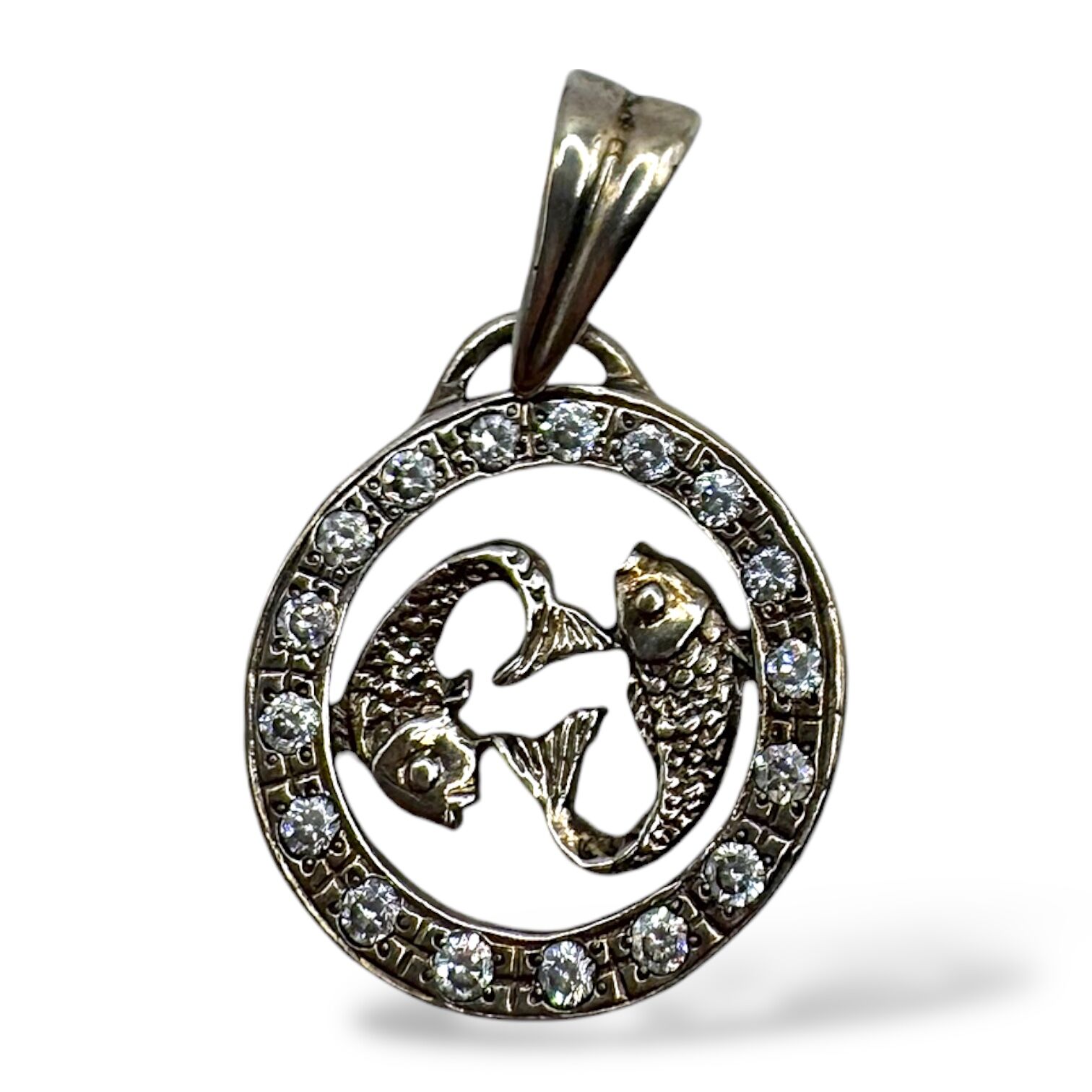 Срібний підвіс з фіанітами