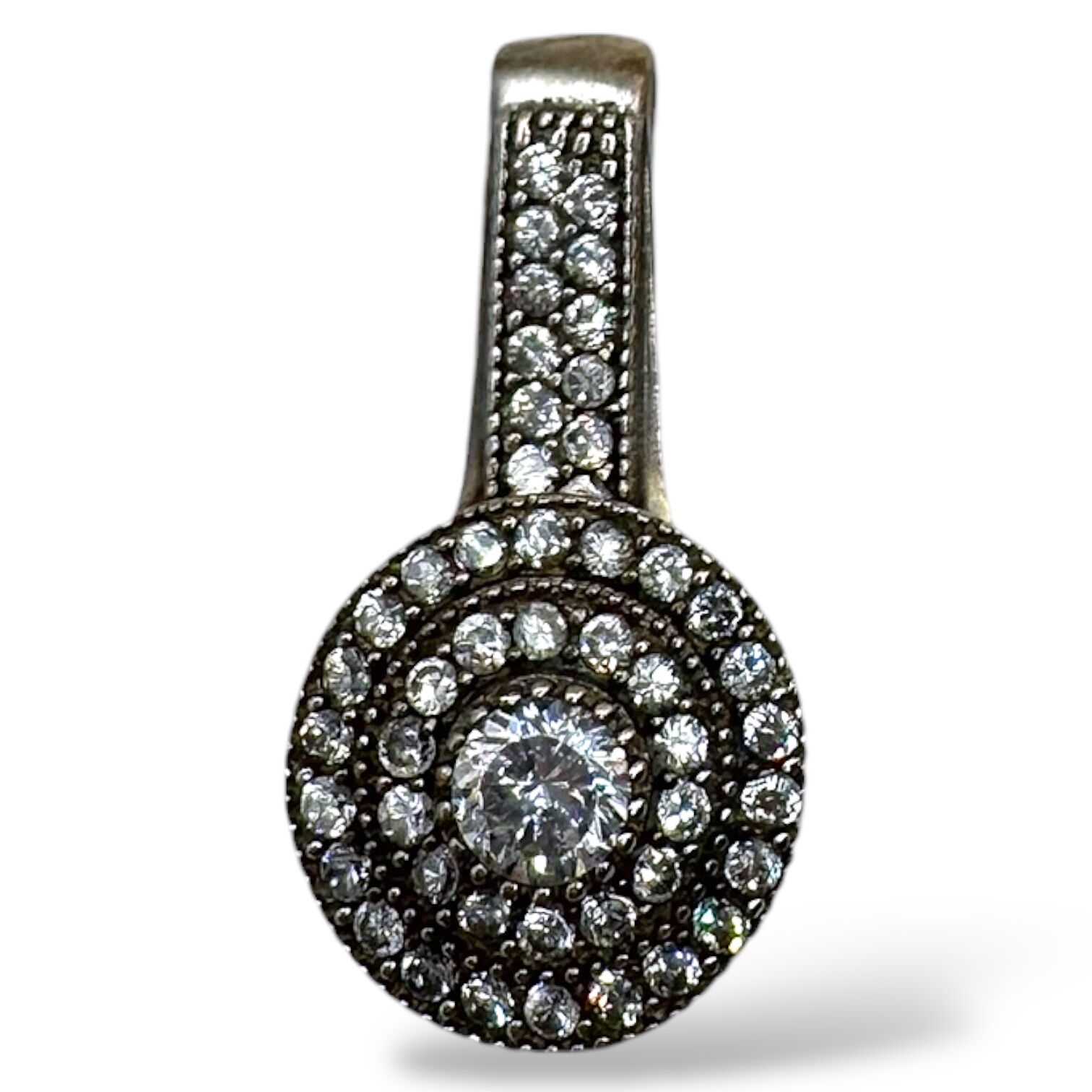 Срібна підвіска з фіанітами