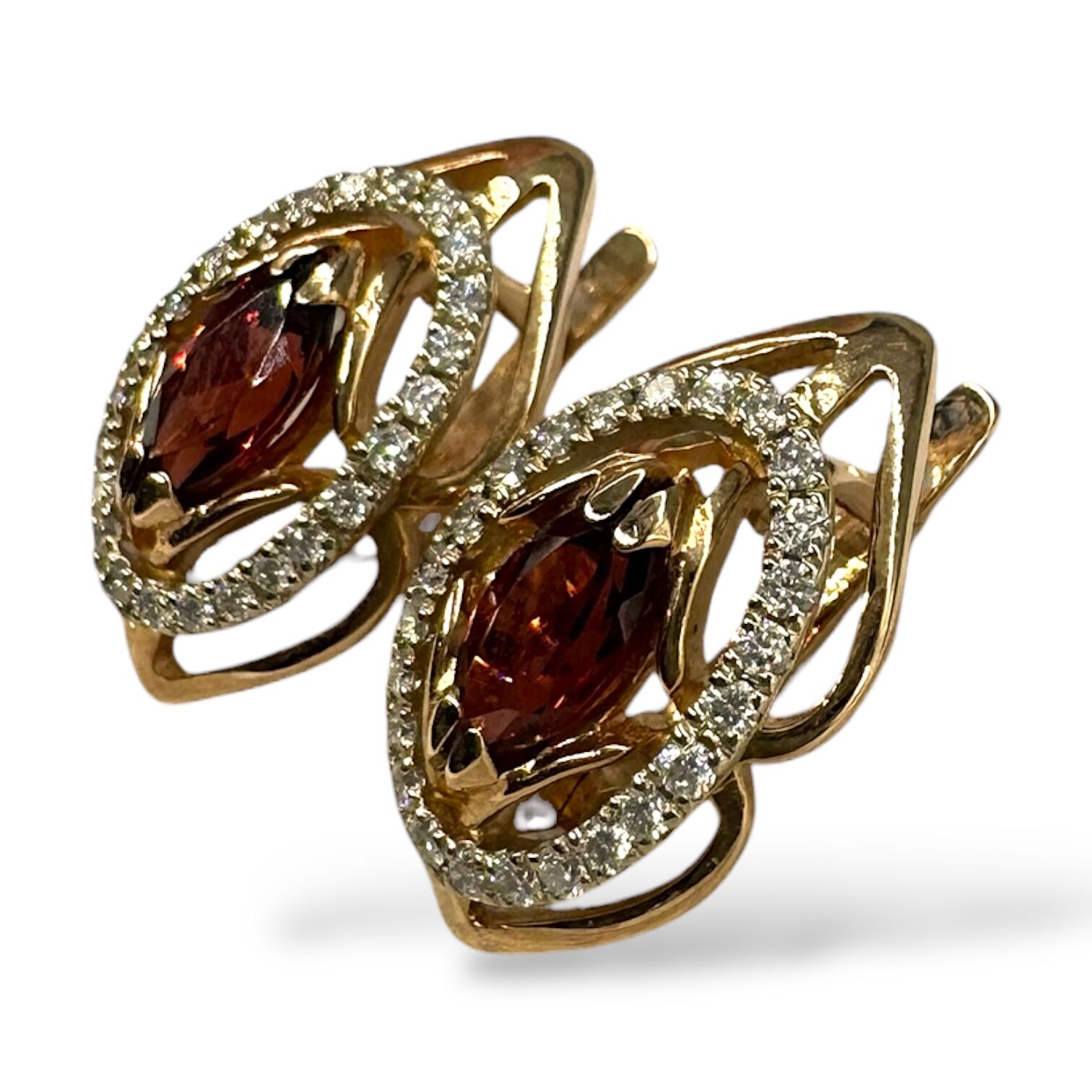 Золоті сережки з діамантом