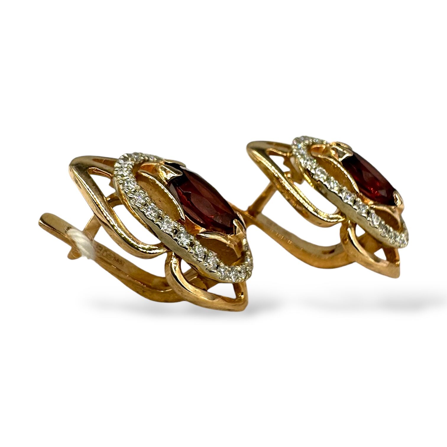 Золоті сережки з діамантом