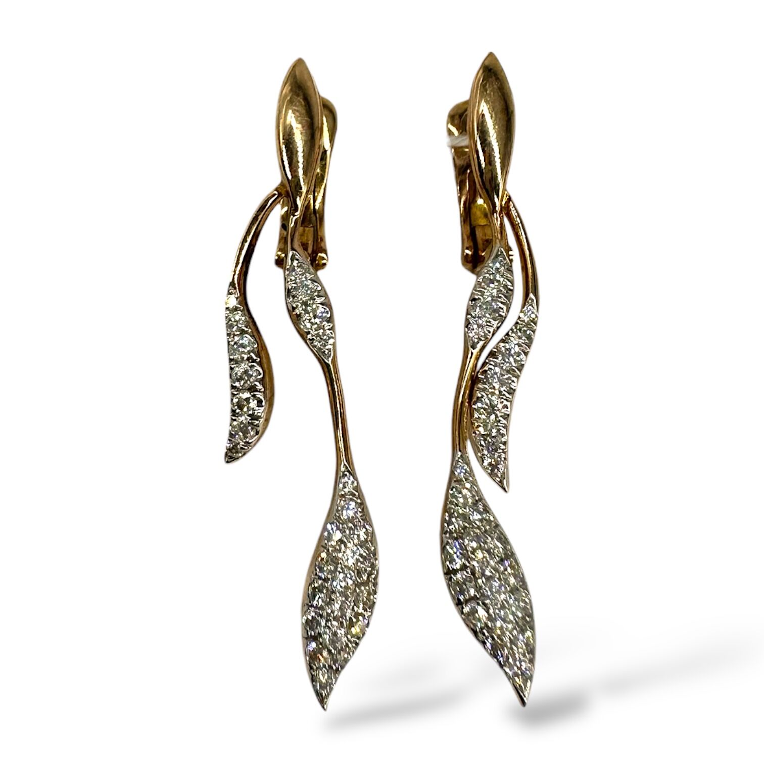 Золоті сережки з діамантами