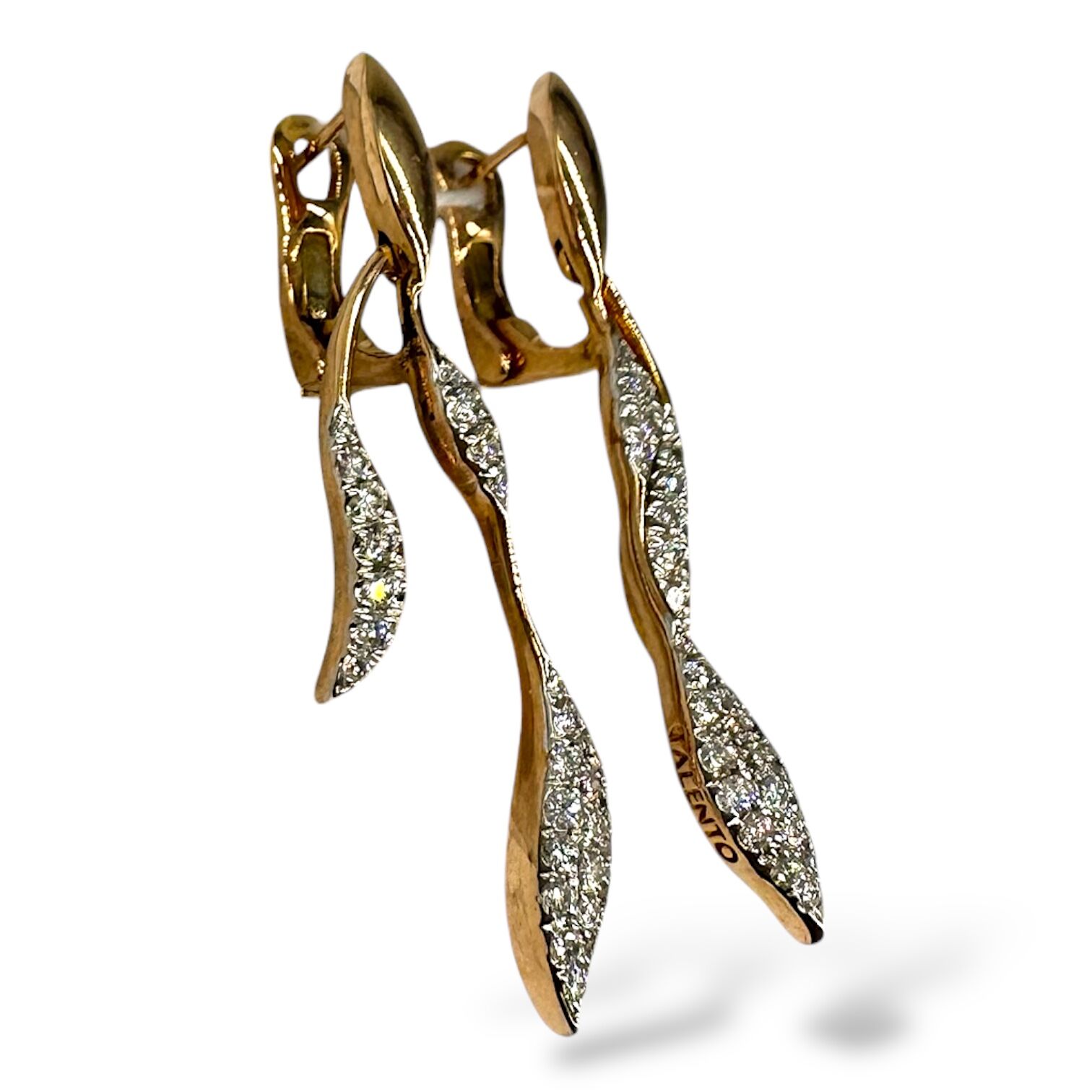 Золоті сережки з діамантами